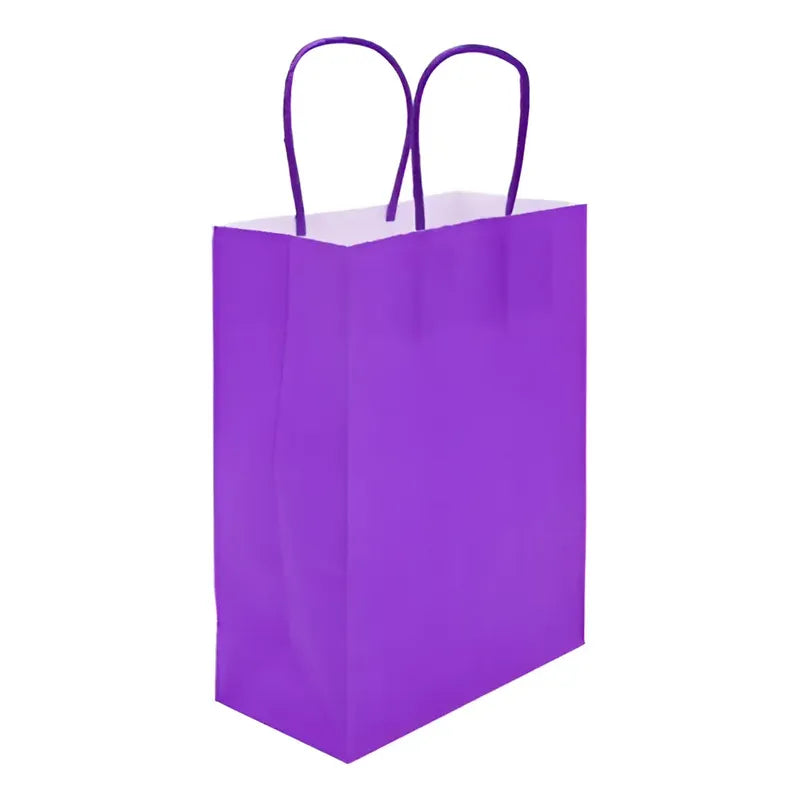 Pack 12 Bolsas De Papel Kraft De Color 27x21x11 Cm