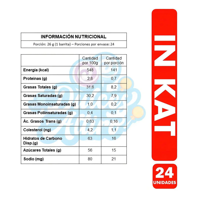 Inkat Calaf Chocolate Con Arroz Crocante Caja 624 g 24 U