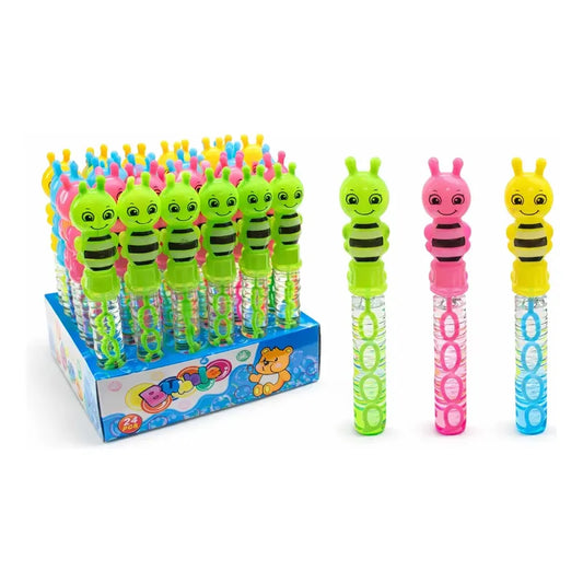 Caja 24 Burbujero Infantil Animales Colores Surtidos Fiesta Abejita