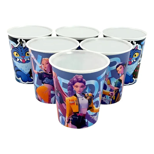 Vasos De Cumpleaños Guerreras K-pop Demon Hunters 6 Unidades Violeta