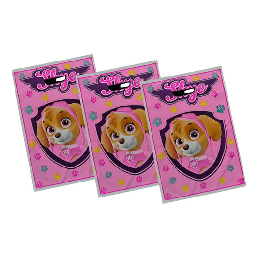 Pack 10 Bolsas Dulceras Cumpleaños Sky Paw Patrol 20x30 Cm Rosa