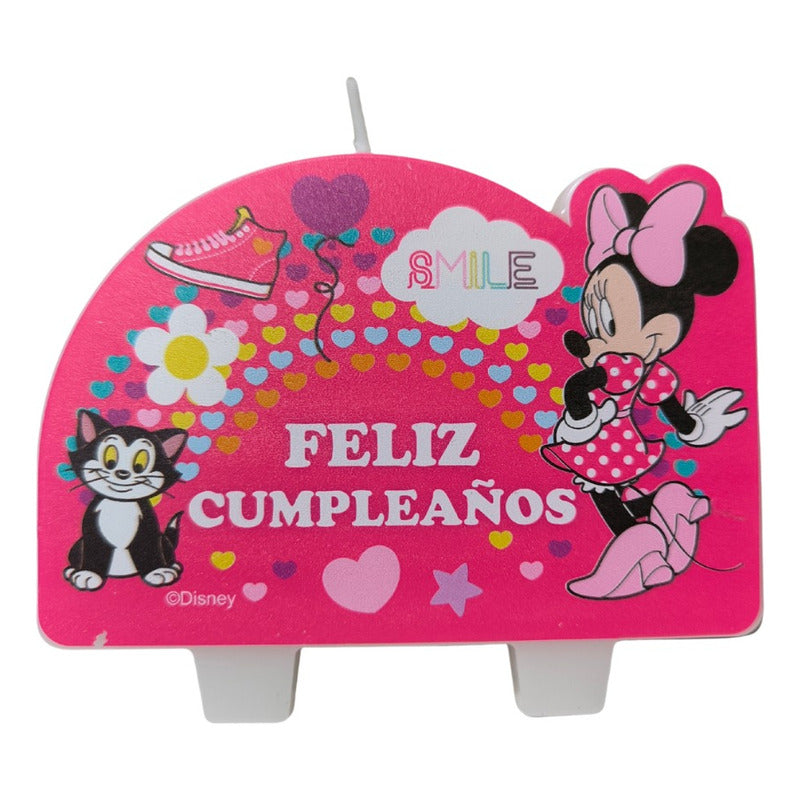 Vela Feliz Cumpleaños De Minnie Mouse
