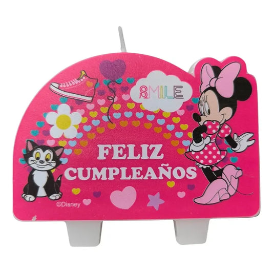 Vela Feliz Cumpleaños De Minnie Mouse