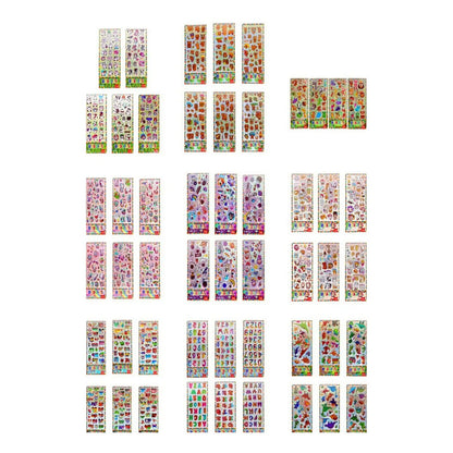 Pack 12 Laminas Stickers Infantiles Sorpresas Cumpleaños