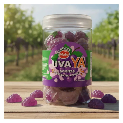 Gomitas Con Centro Líquido Mabu De Uva, Pack X 30 Unidades
