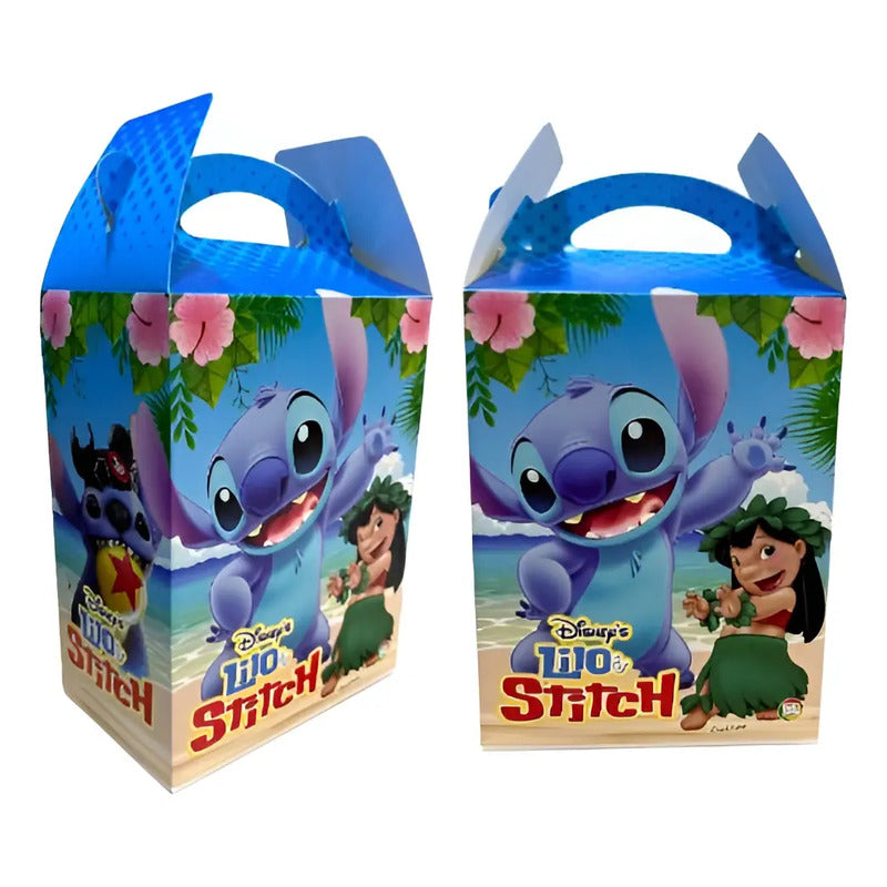Pack 10 Cajitas Cotillon Y Cumpleaños Stitch