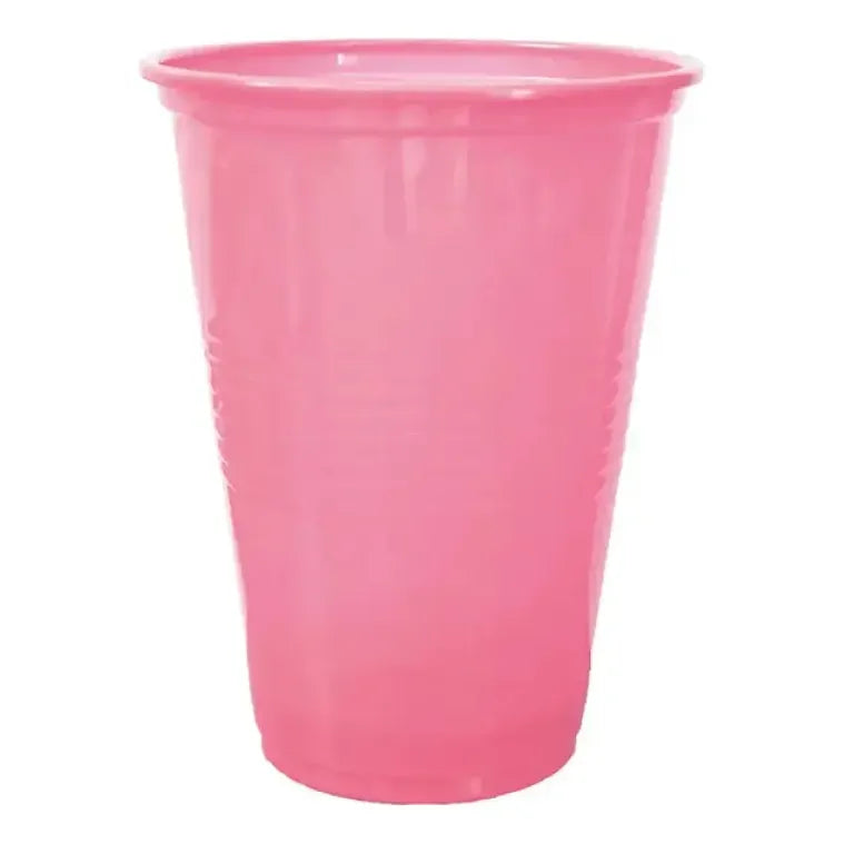 Pack 10 Vasos Plasticos Desechables De Color De 500cc