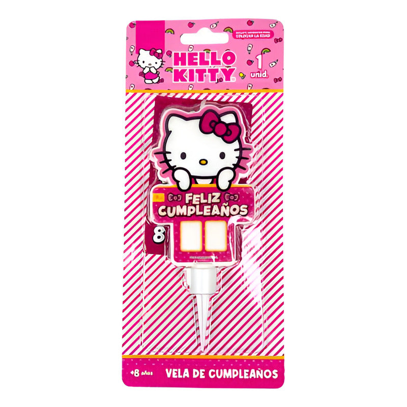 Vela De Cumpleaños Hello Kitty