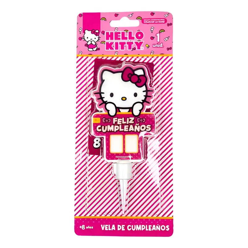 Vela De Cumpleaños Hello Kitty