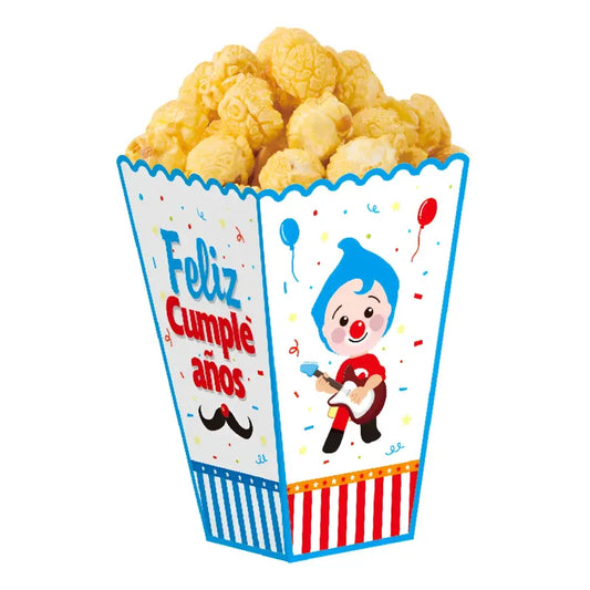 Pack 6 Cajitas De Cabritas Payaso Plim Plim Blanco