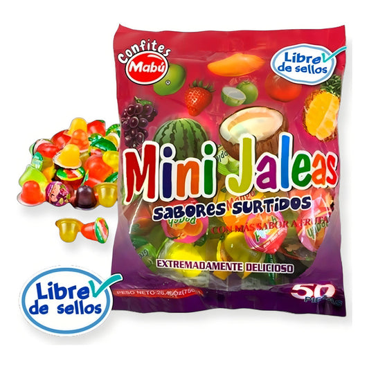 Bolsa Mini Jalea Sabores Frutales (50 Unidades)