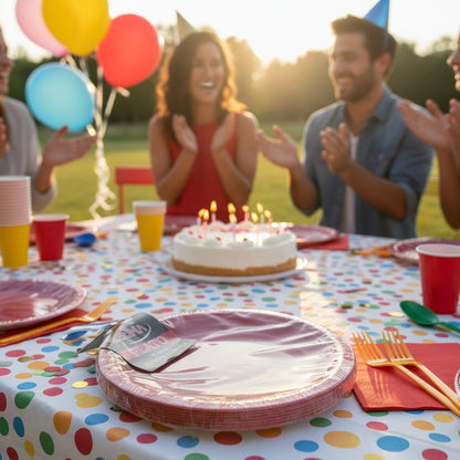 Pack 10 Platos Plásticos De Color A Elección Celebraciones