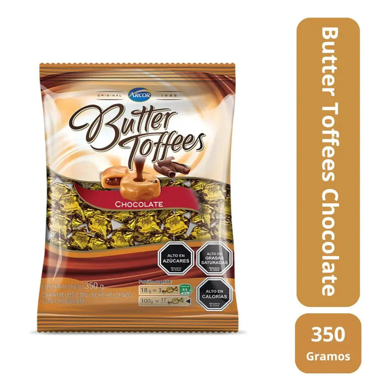 Arcor Bolsa Butter Toffees Chocolate 350 Gramos