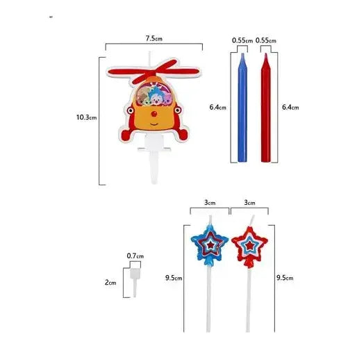 Set Velas Cumpleaños Payaso Plim Plim