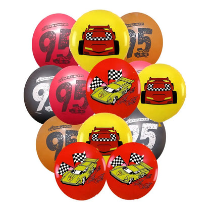 Pack De Globos De Látex Para Cumpleaños Autos Hot Wheels, Rojos Rojo