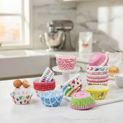 50 Molde Porta Cupcake Para Repostería Fácil 10.5 Cm Surtido