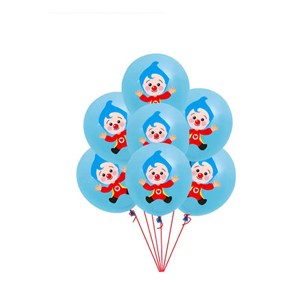 Pack De 25 Globos Plim Plim Azules De Látex Para Cumpleaños Azul