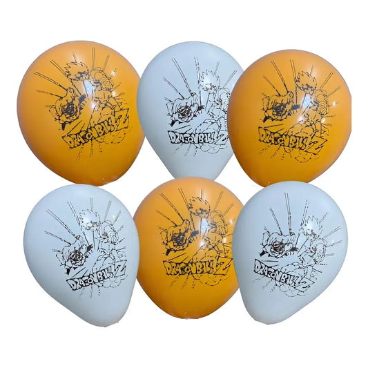 Set 12 Globos De Cumpleaños Látex Dragon Ball Z Surtido