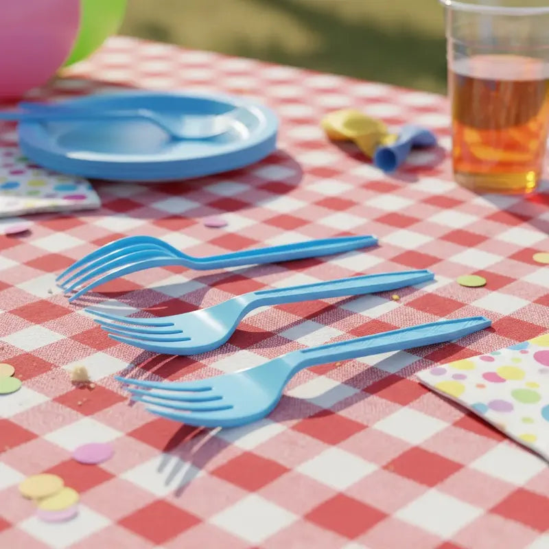 Pack 20 Tenedores Plásticos De Color Para Fiestas