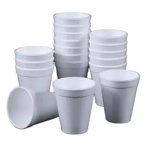 Pack 20 Vasos Desechables De Plumavit 237 Ml ( 8oz) Blanco