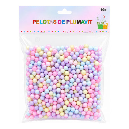 Pelotas De Plumavit Colores Pastel Relleno Cotillón 10g