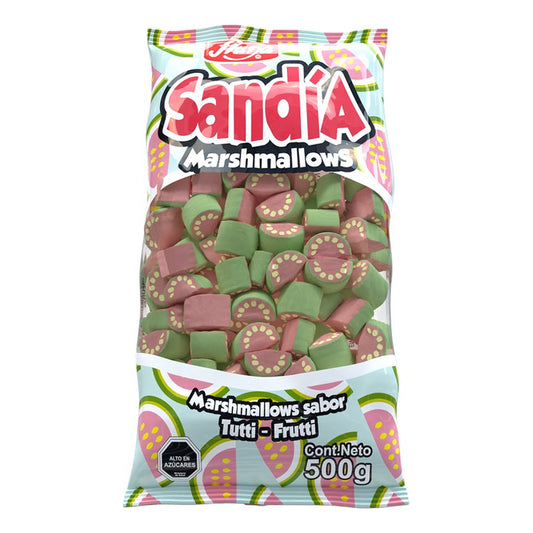 Marshmallows Fruna Sandía Tutti-frutti 500g Libre Gluten Lactosa