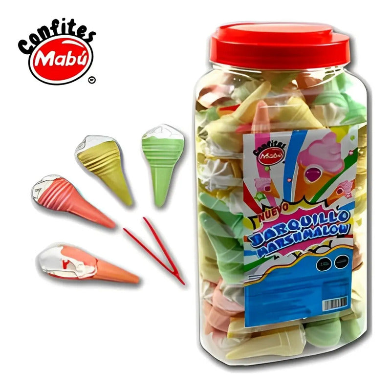 Mabu Barquillos De Malvavisco Dulces Pack X100 Golosinas 350g