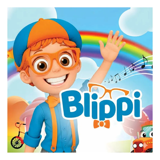 Pendon De Cumpleaños Blippi Pvc Decoración Fiesta Cumpleaños Celeste