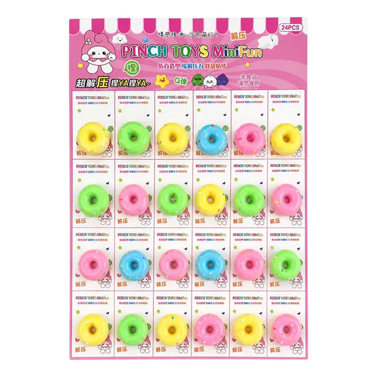 Squishy Mini Dona Antiestrés Pack 24 Unidades Surtido