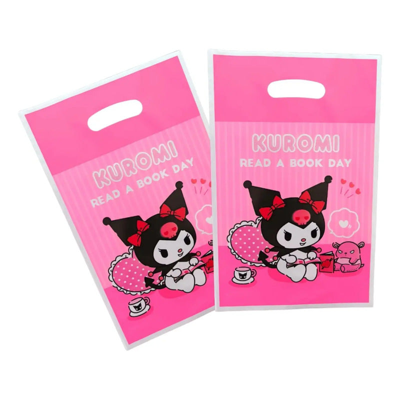 Pack 10 Bolsas Dulceras Cumpleaños Kuromi Rosa