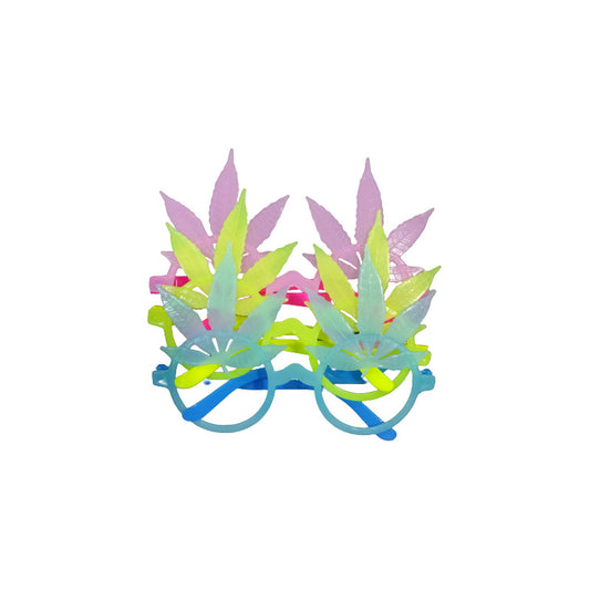 Pack 3 Lentes Flúor De Hojas Cotillón