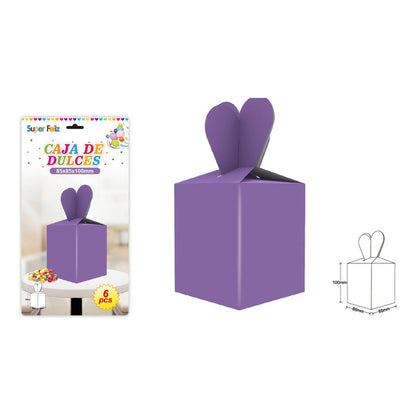 6 Unidades Cajitas De Dulce O De Sorpresa  Color A Eleccion