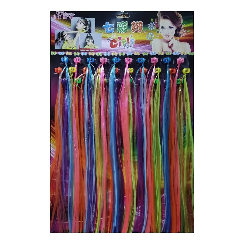 Pinches Cabello Multicolor Pelo Artificial Pack 30 Unidades Chel Fiestas