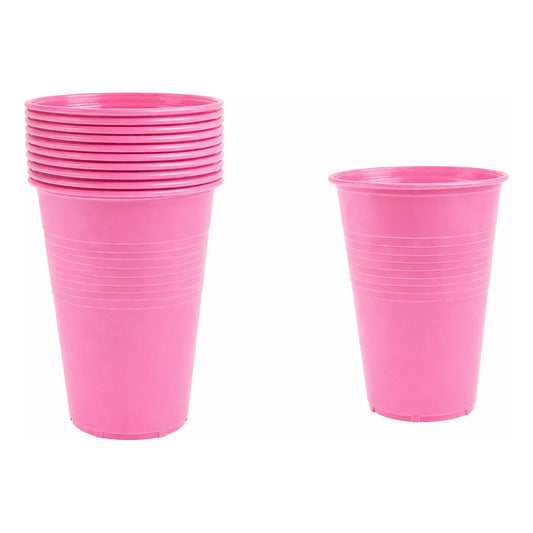 Pack 50 Vasos Plásticos De Color Para Fiestas 10oz - 300cc Rosa