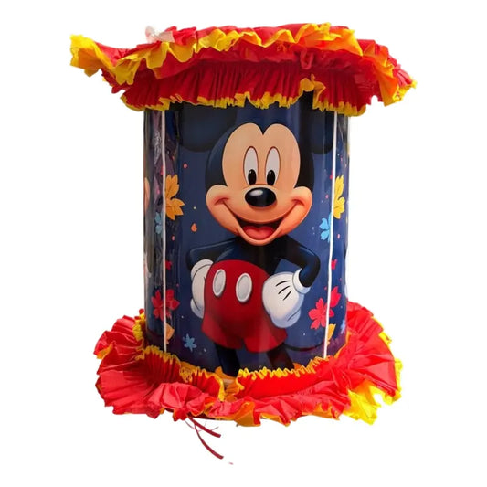 Piñata Tambor Mickey Mouse Fiesta Infantil Rojo