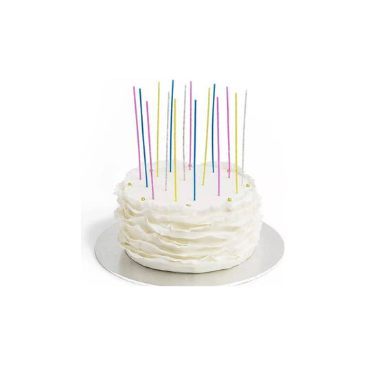 12 Velas Destellantes Fluor Con Chispas