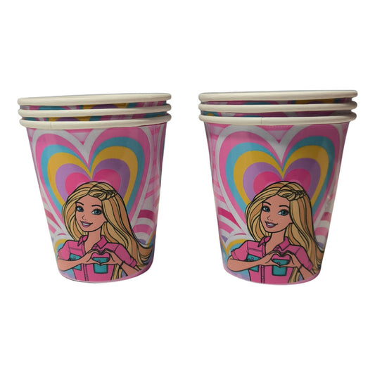 Pack 6 Vasos Cumpleaños Barbie