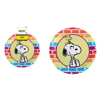 Pack 6 Platos Cumpleaños Snoopy Blanco
