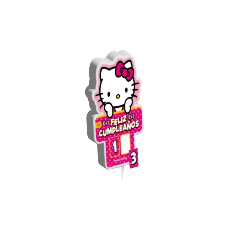 Vela De Cumpleaños Hello Kitty