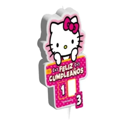 Vela De Cumpleaños Hello Kitty