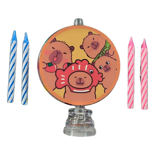 Vela Luminosa De Cumpleaños Capibara Capybara