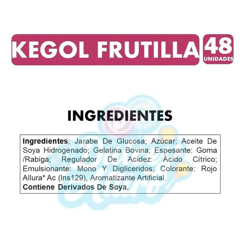 Caramelo Kegol Frutilla (caja Con 48 Unidades)