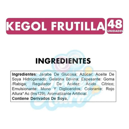 Caramelo Kegol Frutilla (caja Con 48 Unidades)