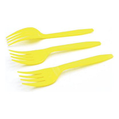 Pack 20 Tenedores Plásticos De Color Para Fiestas