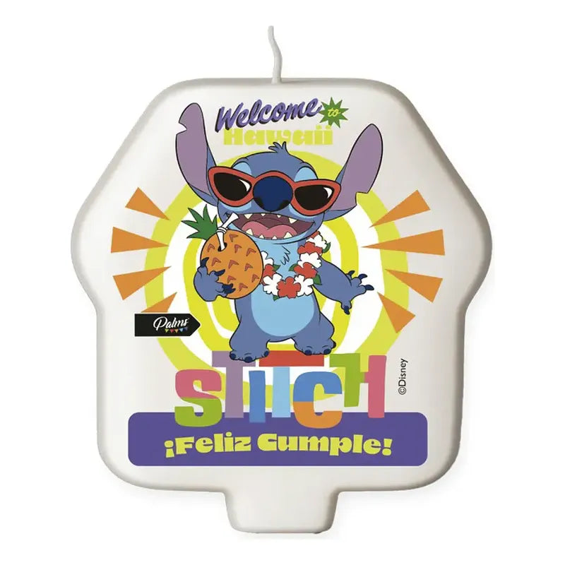 Vela Reutilizable De Cumpleaños Stitch Con Edad