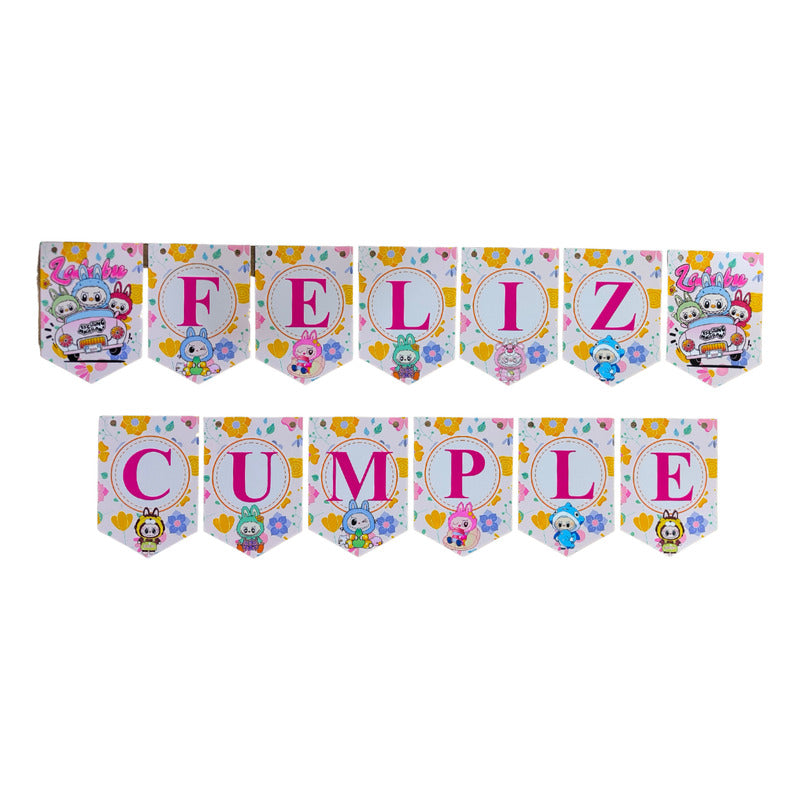 Cotillón Labubu Guirnalda De Cumpleaños