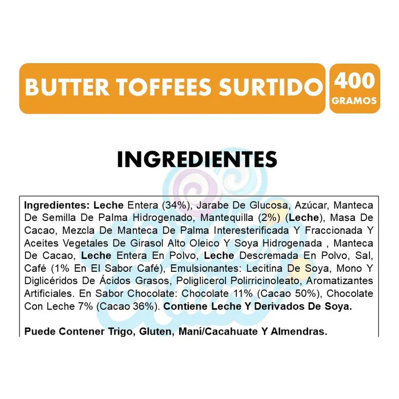 Butter Toffes Surtido ( Contiene 66 Unidades)