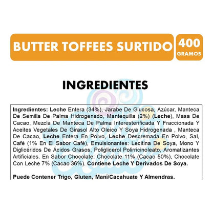 Butter Toffes Surtido ( Contiene 66 Unidades)