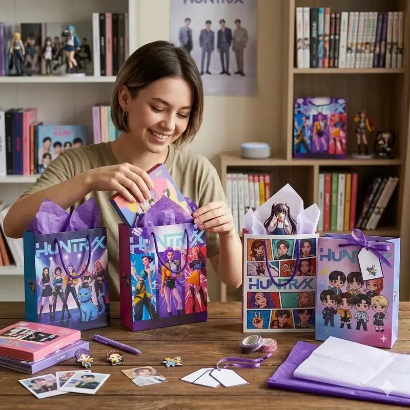 Bolsas De Guerreras Kpop-huntrix Rumy- Zoey-mira Diseños Variados Pack 12 Guerreras K-pop