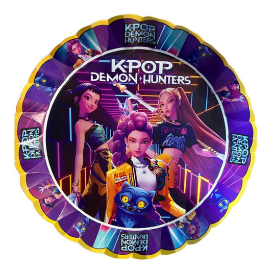 Pack 4 Bandejas Cumpleaños Guerreras Kpop  ( Cartón 32 Cm )